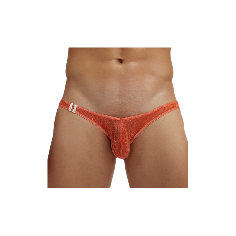 MenSexyWear Slip Pailleté Minicut Orange